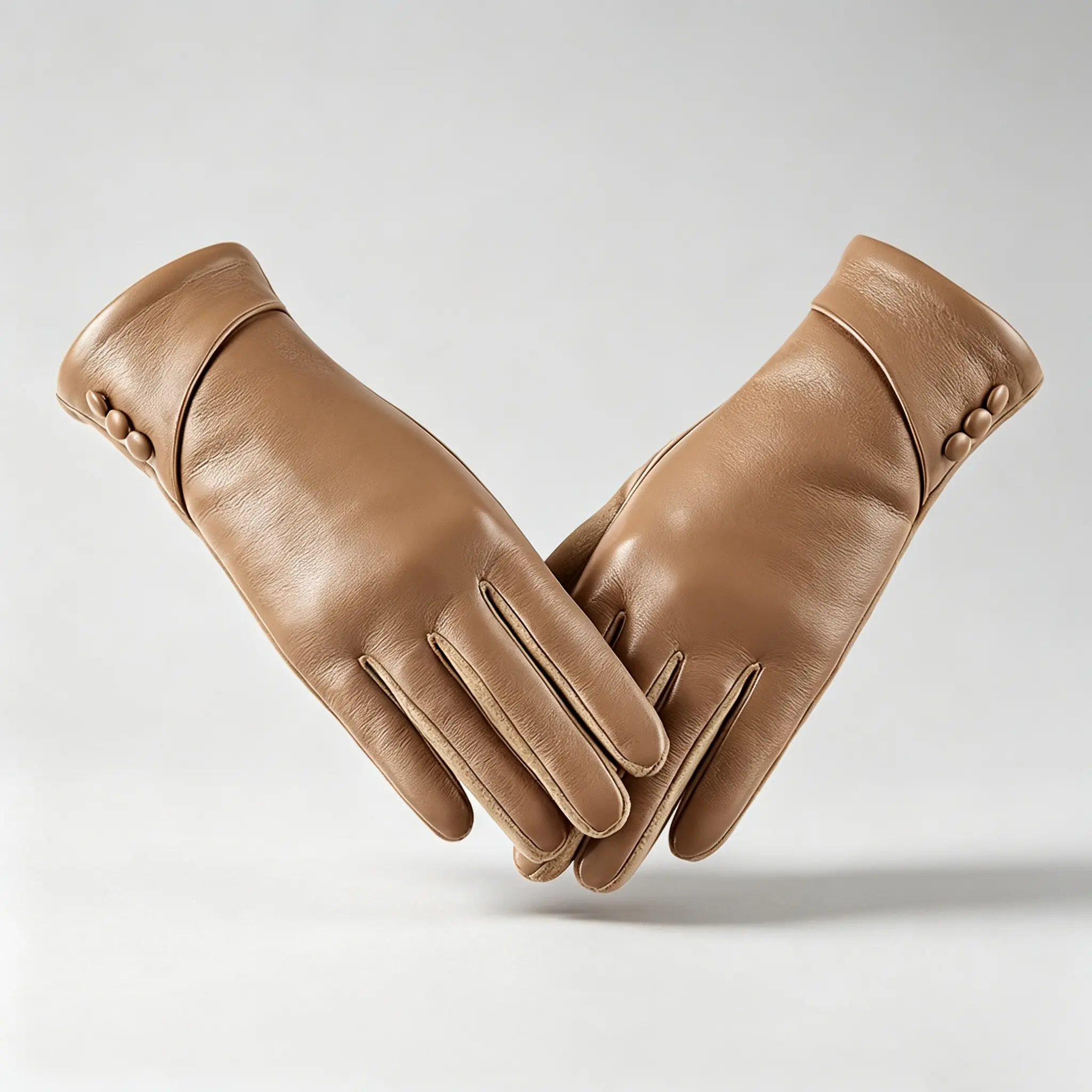 PU leather gloves for women, winter outdoor, touchscreen compatible, cycling, warm, fleece-lined, thickened, high-grade windproof gloves