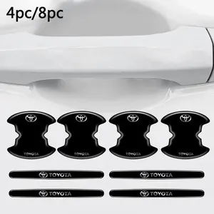 4 or 8 Pcs Car Door Handle Bowl Anti-Collision Protective Stickers for Toyota, Prius and Auris Auto Accessories Car Decals