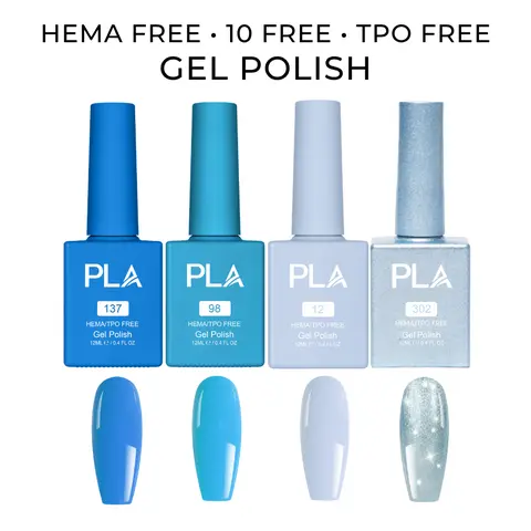 PLA 4-Pack Mini Gel Polish Set | HEMA-Free | TPO-Free | 12mL Each