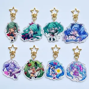 HATSUNE MIKU acrylic - 3" double sided keychains, cute, perfect for keys, bags, or as a gift