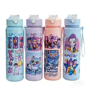 Cartoon Anime Tumbler – Reusable Soft Plastic Water Bottle with Lid & Straw Eco-friendly, durable, and stylish. Perfect for school, travel, or parties. A great gift for anime fans!