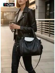 Women's Punk Style Studded Decorated Tote Bag, Fashion Large Capacity Crossbody Shoulder Bag for Daily Commute, Casual Trendy Versatile High-quality Daily Commuting Bag