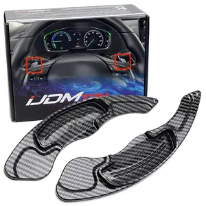 iJDMTOY Twill-Weave Carbon Fiber Pattern Style Larger Paddle Shifter Extensions For Honda Accord Civic Insight CR-V, For Acura TL