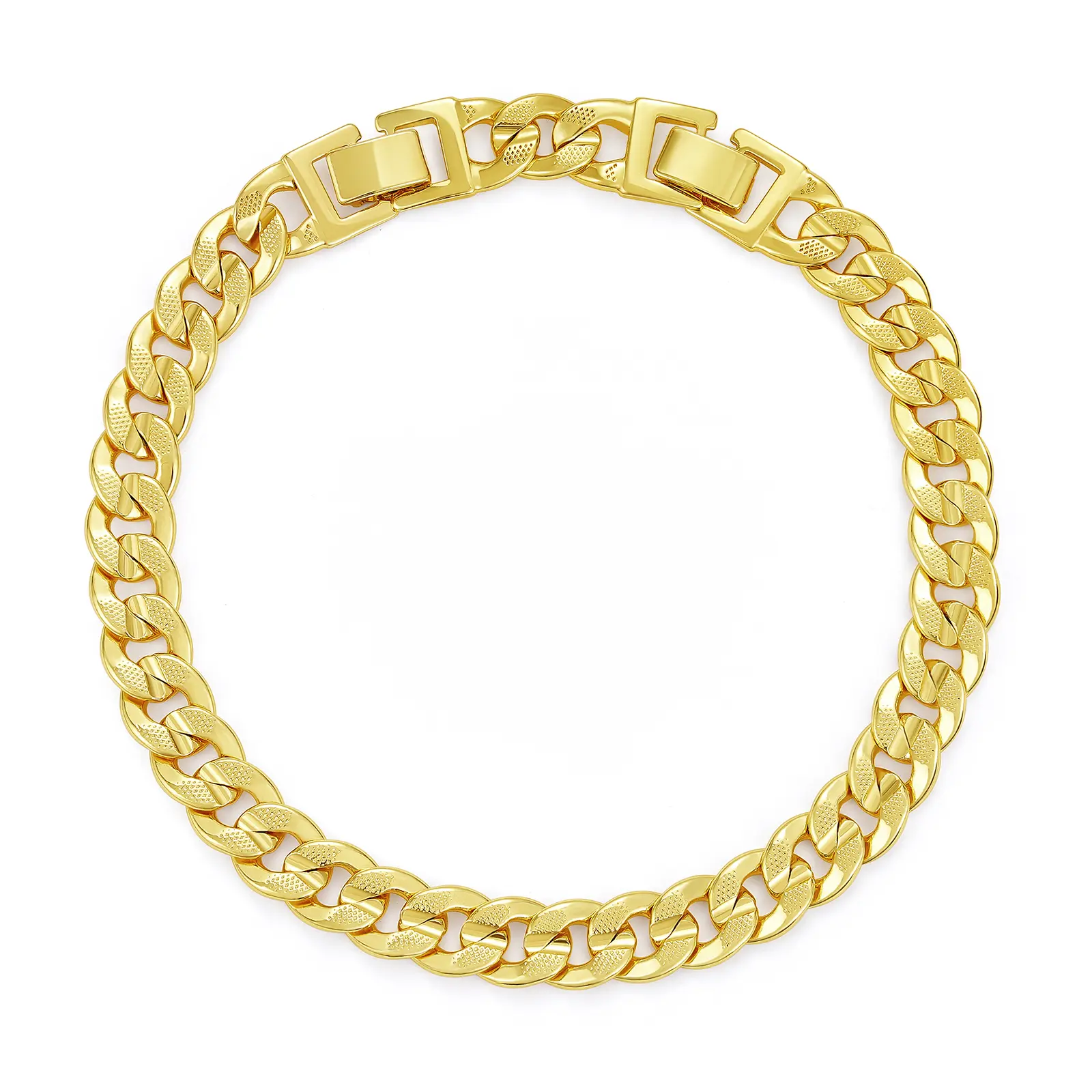 KissYan Women's 14K Gold-Plated Textured Cuban Link Anklet, 9in/11in Adjustable Water Resistant Gold Anklets for Casual Wear, Bold Look Beach Foot Chain Jewelry Gifts for Back to School