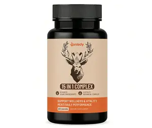 Onledy  15-in-1 Complex Supplement for Men,Arctic Herb & Reindeer Organ Blend, Daily Support for Energy, Stamina & Overall Wellness 100 Capsules Healthcare  Natural outdoorfun