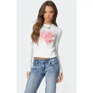 Edikted Women's Blossom Long Sleeve T-Shirt