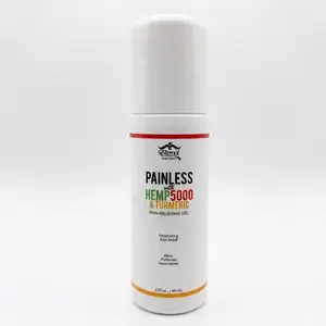 Painless Hemp 5000 + Turmeric Super Concentrated Topical Gel | Fast-Absorbing | 2 fl oz (60 mL)