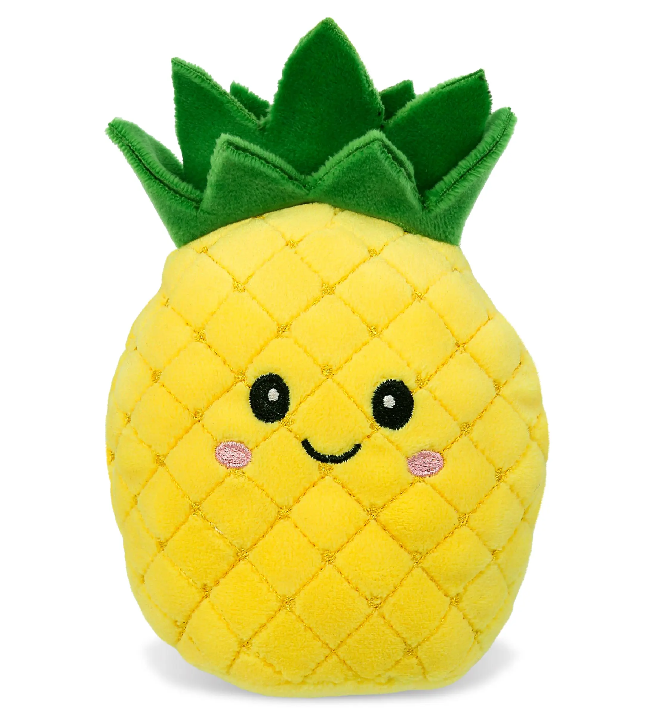DOLLIBU SNUG-MOOSHIES Soft Super Squishy Pineapple Plush - 4" Polyester Stuffed Toy, Fruit Theme Doll for Girls, Cuddling & Tabletop Display, Cheerful
