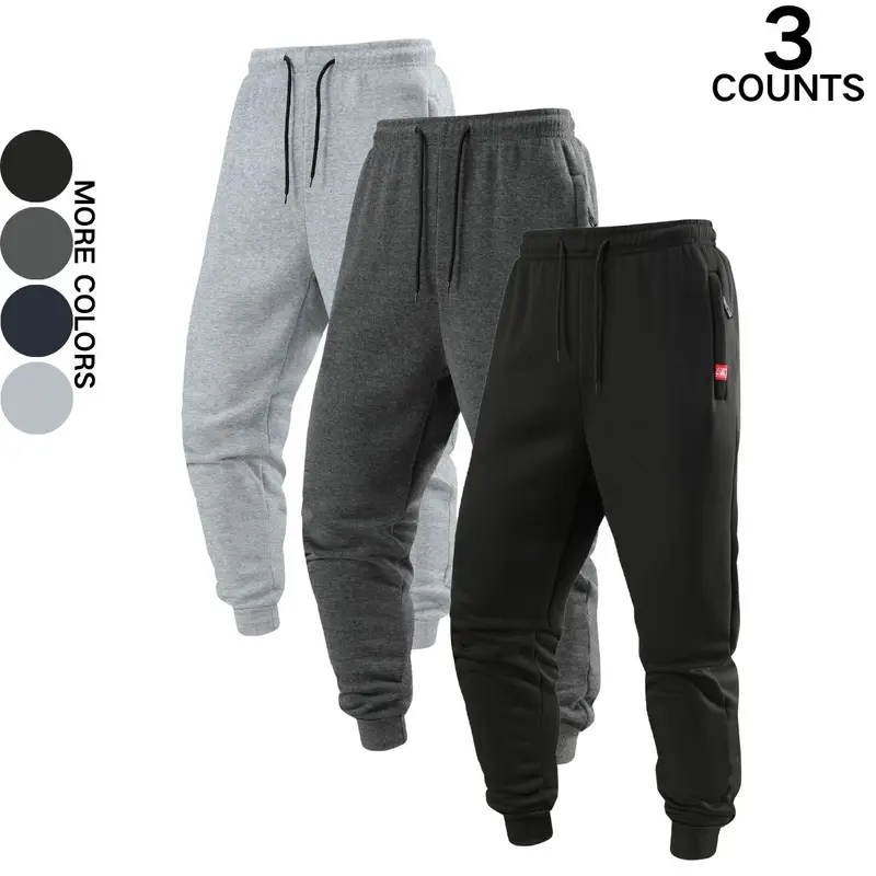 Men's Jogger Pants Sports Sweatpants with Cuffs Drawstring Casual Trousers Versatile Loose Long Pants for Spring and Autumn Available in Multiple Colors