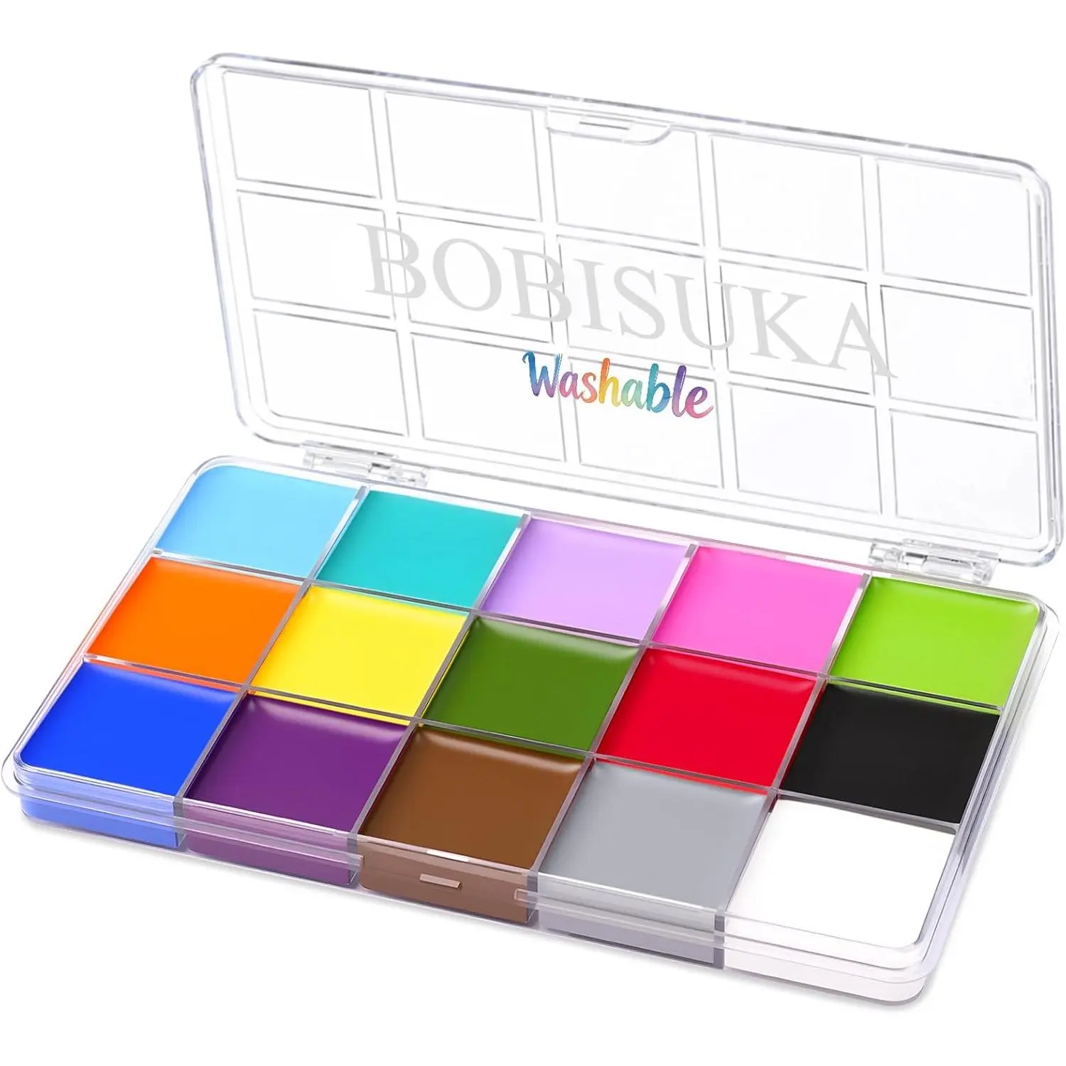 Face Paint Palette, Water-Based and Alcohol-Free 24-Color Body Cosmetic Makeup Kit, Washable for Youth Halloween & Cosplay, Body Art, Color Correction, Body Makeup