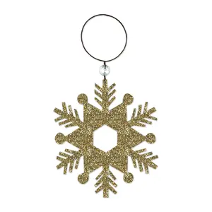 Sunset Vista Designs s/4 Gold Snowflake Ornament