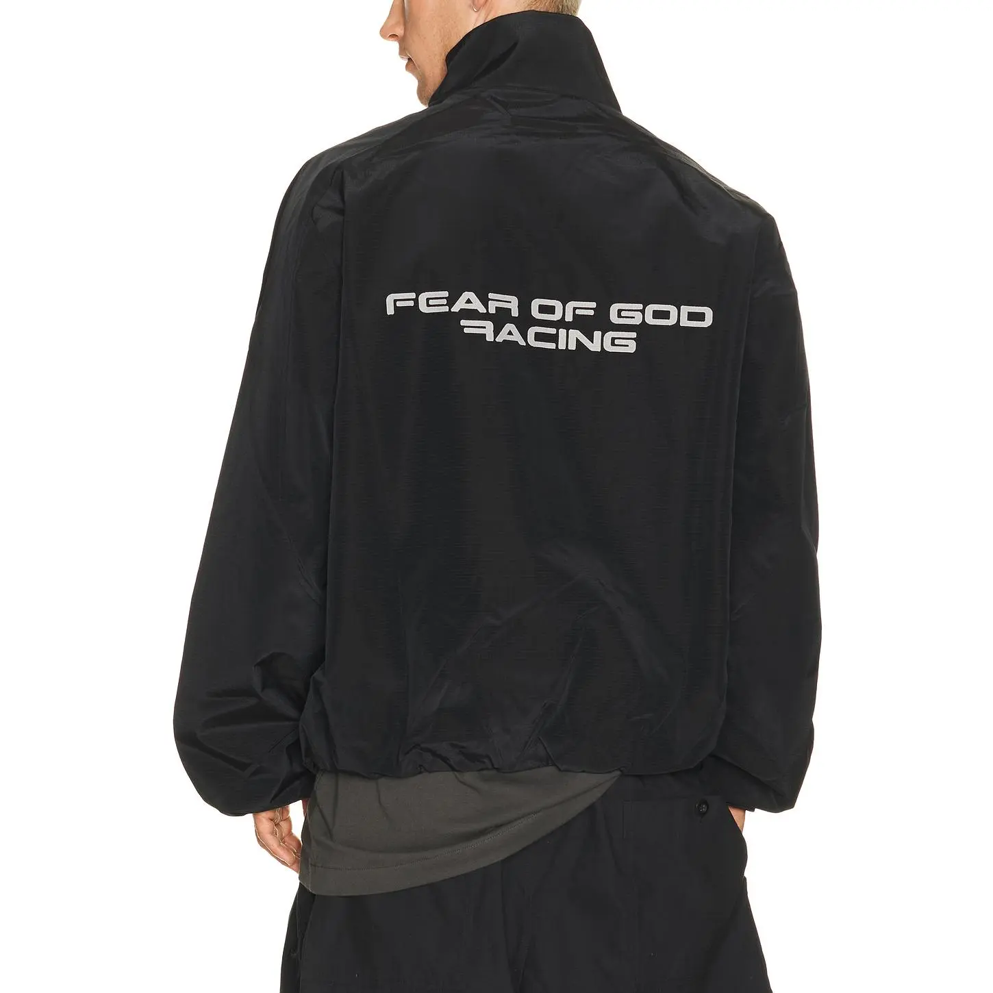 Fear of God ESSENTIALS Modern Moto Track Jacket in Black