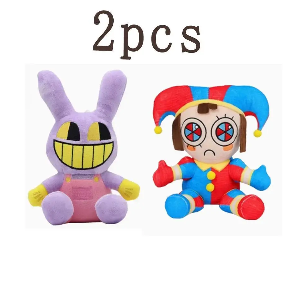 New The Amazing Digital Circus Collectible Soft Stuffed Animals - 2pcs Jax Doll, Ragatha, Pomni Cartoon Character Plush Toys, Desk Stress Relief Items, Christmas Gift (Other Characters Available)