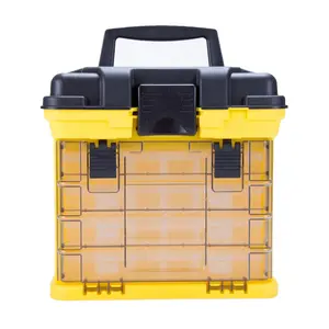 Stalwart Small Parts Organizer with 4 Multi-Compartment Trays