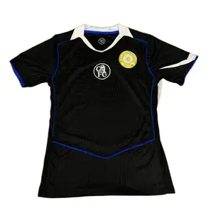 Black 2025-26 CHE 3rd Short Sleeve Soccer Shirt, 25/26 Black CHE 3rd Edition Football Jersey short-sleeve football jersey