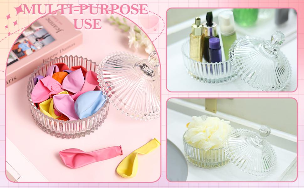 Extra Large Body Powder Puff and Container, 6 Inch Oversize Dust Powder Puff for Baby Women Dusting Powder
