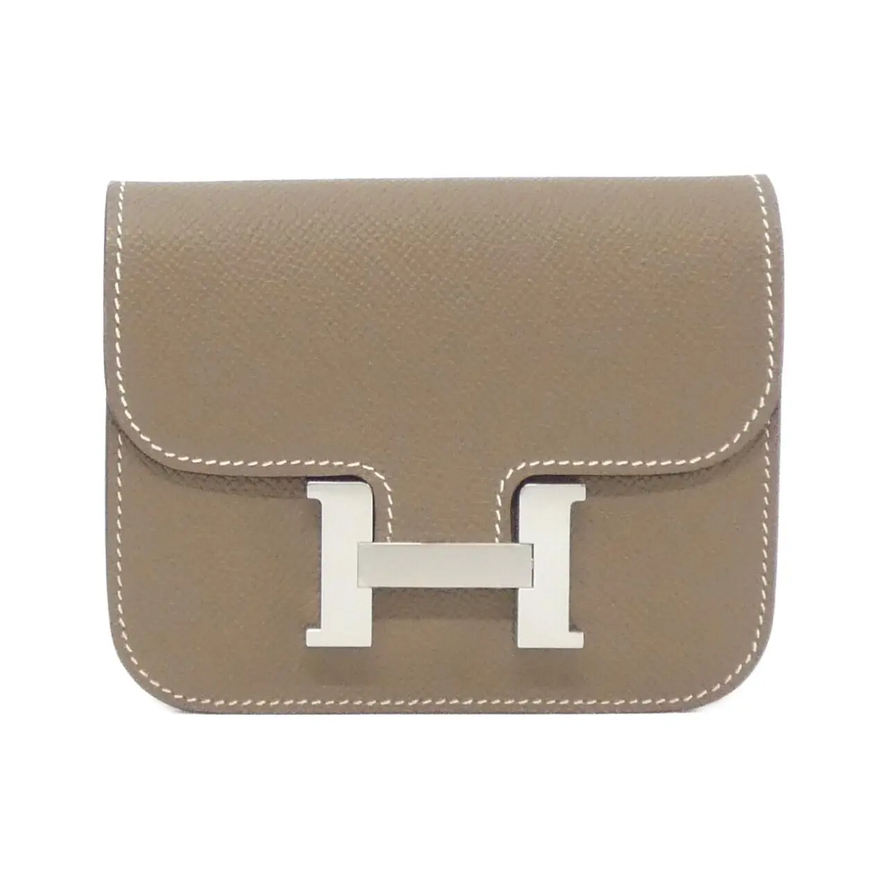 Pre-owned HERMÈS Calfskin Small Leather Goods Hermes Constance Slim Epsom Wallet
