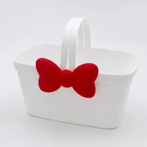 Basket with bow hello kitty ( canasta con lazo )