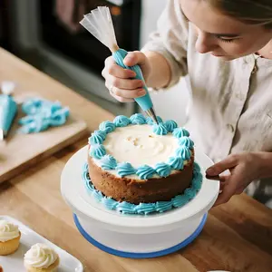 Cake Decorating Tool Set - 82 Pieces Baking Accessories, Including Turntable Stand, Level, 12 Piping Tips, 52 Piping Bags, Icing Comb, Scraper, Spatula, Cupcake, Cookie, Icing, Fondant, Suitable for Beginners' Baking Set