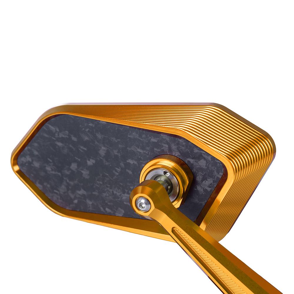 FireBlade Carbon Fiber Performance Motorcycle Side Mirrors - CNC Machined Forged Carbon-Billet Aluminum Motor Part, Easy Install Replacement with Aggressive Look & Improved Vision for Harley-Davidson, Indian, Larger View