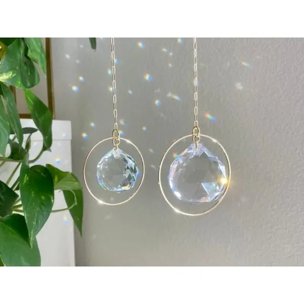 Single Ring Crystal Suncatcher, Rainbow Maker, Wall Art, Home Decor, Wall Hanging