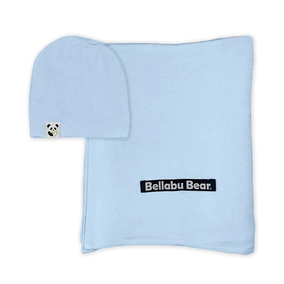 Sky Blue Bamboo Swaddle & Beanie Set Sky Blue Bamboo Swaddle & Beanie Set