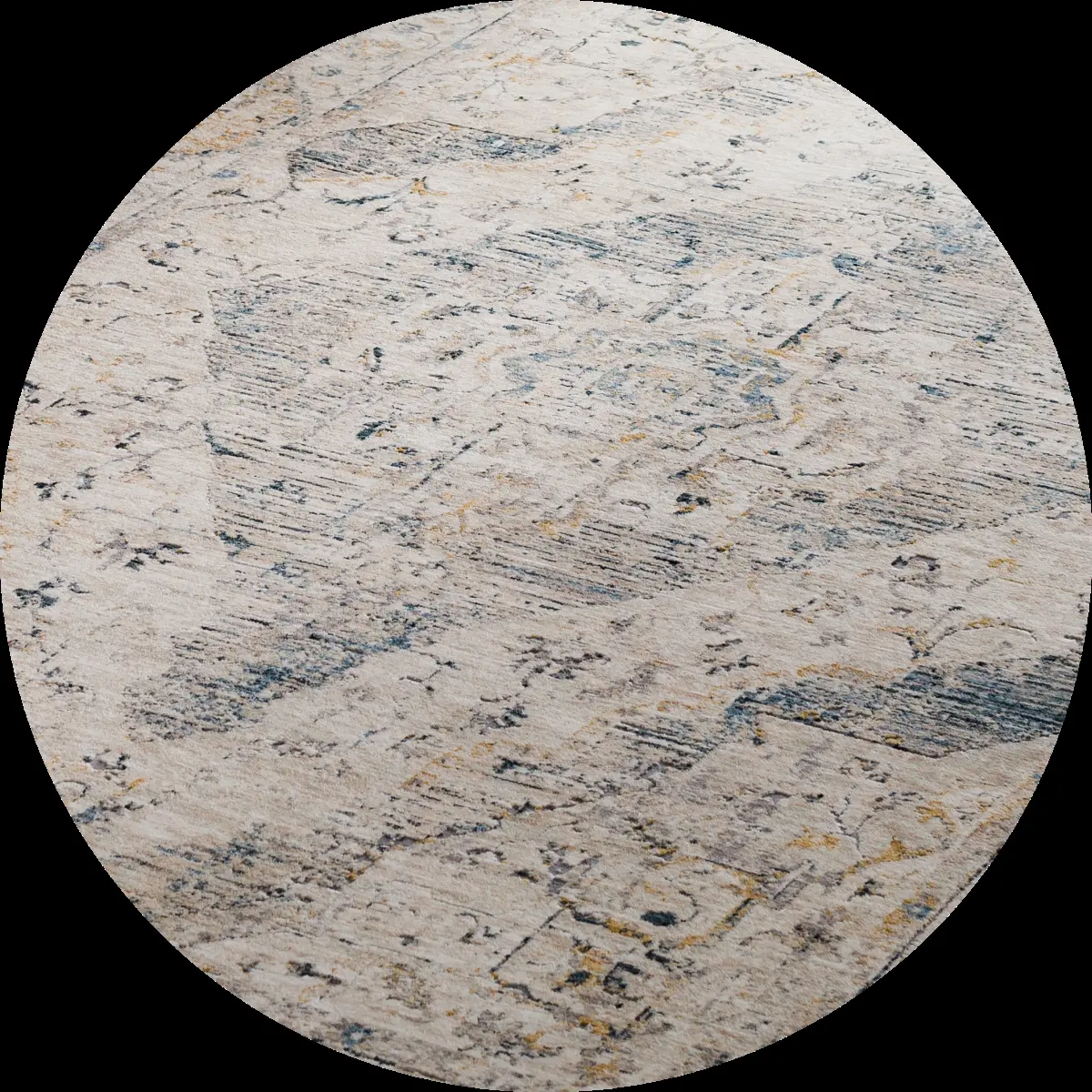 Livabliss CDF2303-710RD 7 ft. 10 in. Cardiff Round Machine Woven Rug, Multi Color