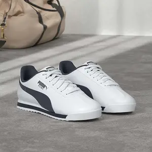 PUMA Men's Roma White/Navy Casual Sneakers