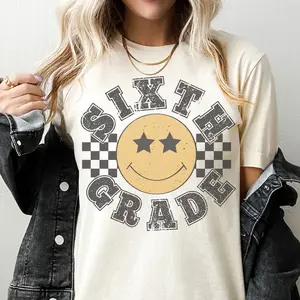 Retro Sixth Grade Teacher Shirt, 6th Grade Tee, First Day of School Matching TShirt, New Teacher Gift, Teacher Squad, Vintage