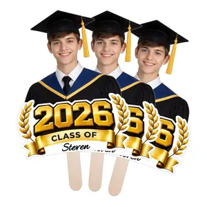 Custom Cardboard Face on a Stick for Graduation 2026, Personalized Big Head Cutout, Senior Night Sports Prop, Graduation Parade Sign