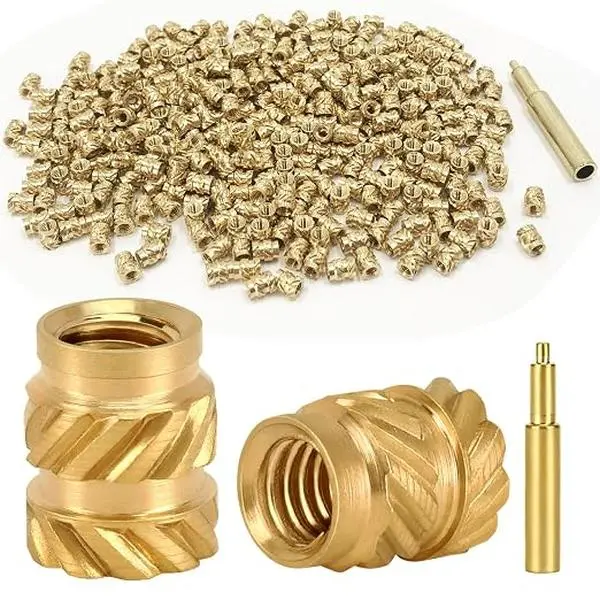 Threaded Insert 350Pcs M3 x L5.7 x D4.6 Heat Set Nut Brass for Industrial 3D Printing Projects M3 Soldering Iron Tip Included