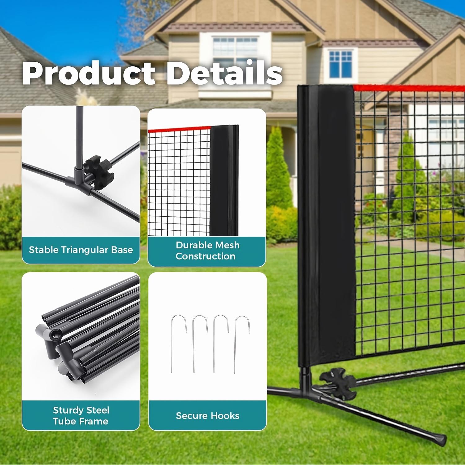 Professional Grade Portable Badminton Volleyball Net Adjustable Height & Tension with Premium Carry Bag, Weather-Resistant for Outdoor, Pool, Backyard Use And Indoor Court Games