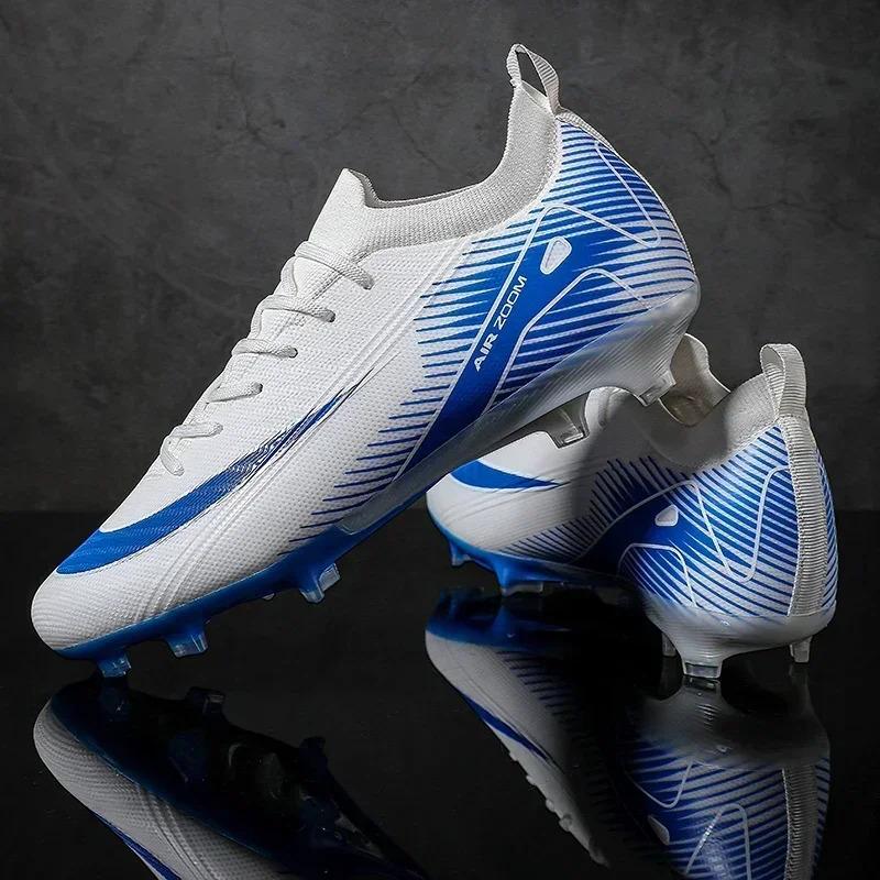 New Men Football Boots Cleats Shoes Soccer Long Spikes Training Ultralight Outdoor Drop Soccer Shoes FG Non-Slip