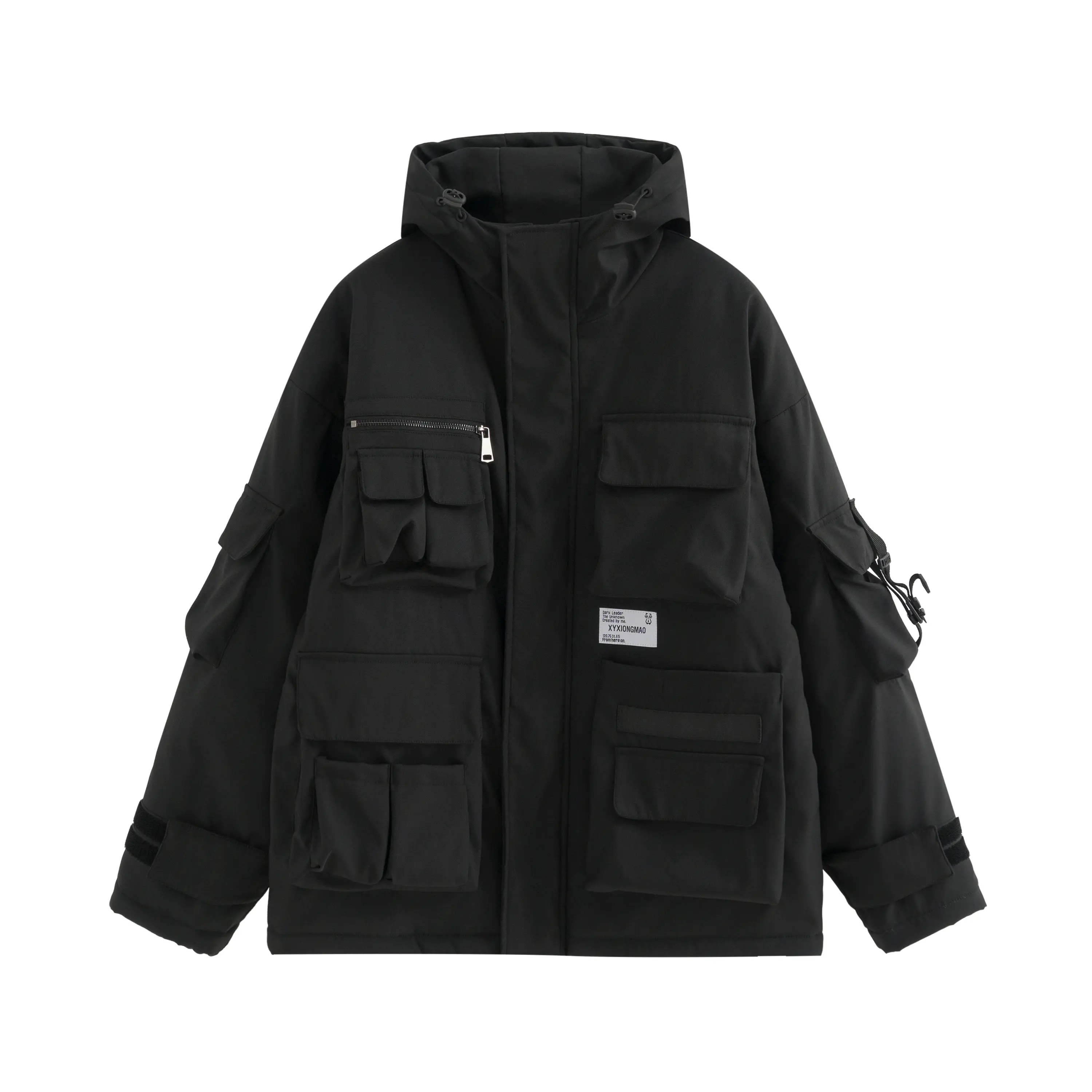 XYXIONGMAO Men's Techwear Jacket Hooded Streetwear Tactical XYXIONGMAO Men's Techwear Jacket Hooded Streetwear Tactical