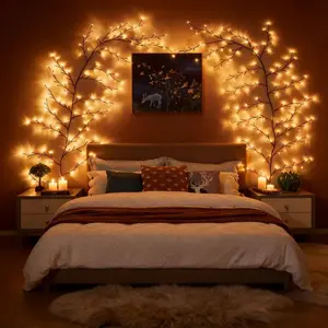 96 LED Branch Lights USB Powered DIY Holiday Vine Lights, Indoor Home Decor Artificial Plant Branches, Dreamy Ambiance Lighting, Decorative Led Light