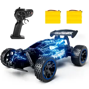 RC Cars Remote Control Car for Boys Girls And Adults, 1:18 Scale RC Car with LED Lights, 2.4GHz 2WD All Terrain RC Car with 2 Rechargeable Batteries for 60 Min Play, Gifts for Kids ,Educational Gift Set,Christmas gift for kids