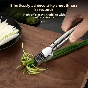 Stainless Steel Scallion Cutter Multi-Functional Slicing Knife Household Kitchen Tool Commercial Use Green Onion Shredder