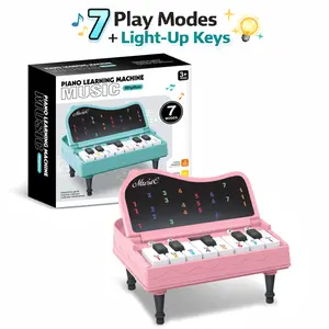 Mini Light-Up Piano Toy for Kids, Guided Learning with Color Number Keys, Rhythm Challenge Game, Screen-Free Music Toy