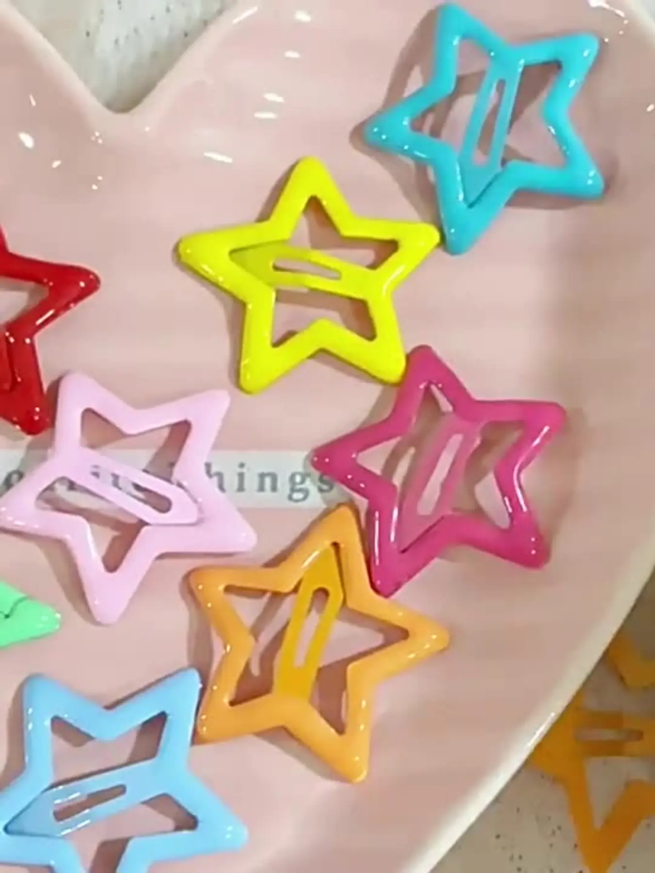 12 Pcs Cute Star Y2K Hair Clips for Women, Side Bangs Bb Clamps, Colorful Dopaamine Hair Accessories for Kids, All Seasons Fashion Headwear