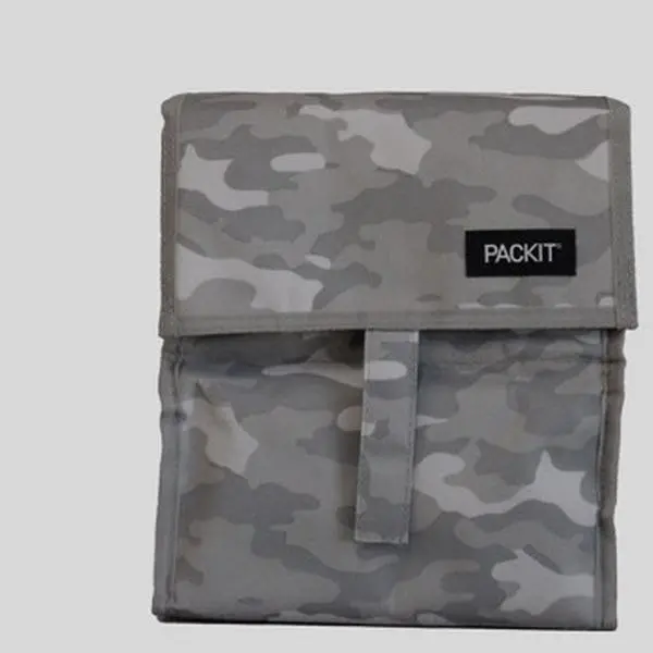 Pack It (Freeze Me) Freezable Lunch Bag for On-The-Go Meals Insulated Plaid