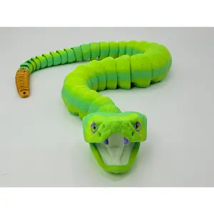 3D Printed Articulated Rattlesnake Figurine - Neon Green, Tail-Enabled, Halloween Ornament, Room Decor, Decor Accessory, Shelf Desk Companion, Collectible Gift, Decor Accessories
