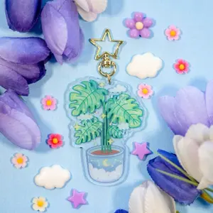 Monstera Acrylic Keychain