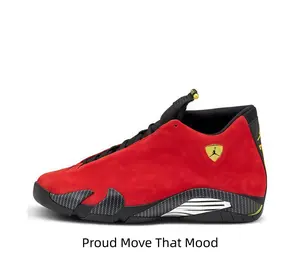 Soft premium suede casual footwear, classic red-black-yellow palette perfectly matches jeans, joggers and oversized jackets