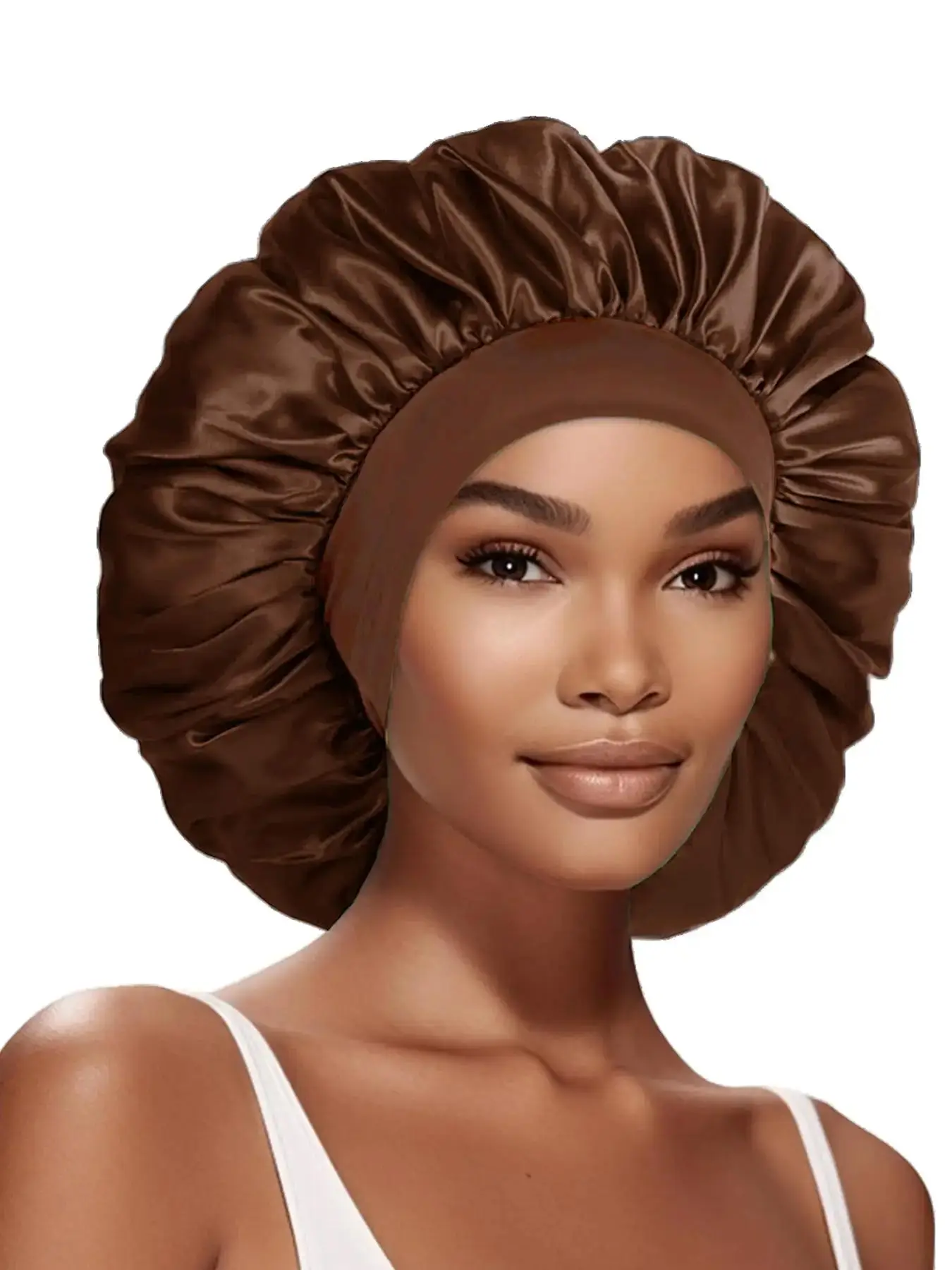 Solid Color Elastic Hair Bonnet, Casual Comfortable Sleeping Bonnet, Soft Hair Bonnet for Women & Girls, Fashion Accessories for Daily Use