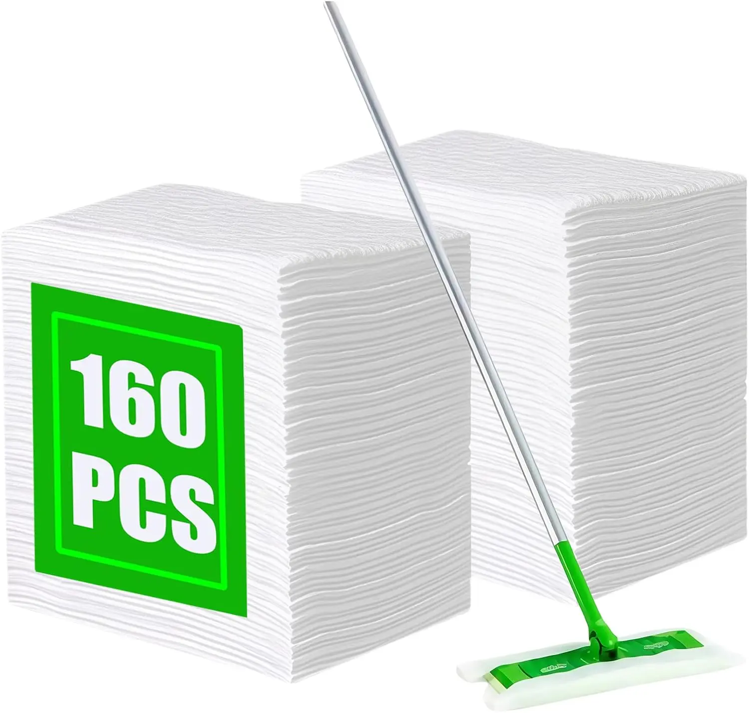 Dry Sweeping Cloths Dry Mop Refills Disposable Dry Floor Cloths Dry Cleaning Wipes Compatible With Swiffer Sweeper, Unscented, 7.87"x11.81", Total 160 Count