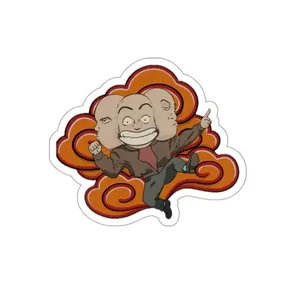 Doodleshop 3 Headed Doodle Dude Die-Cut Sticker