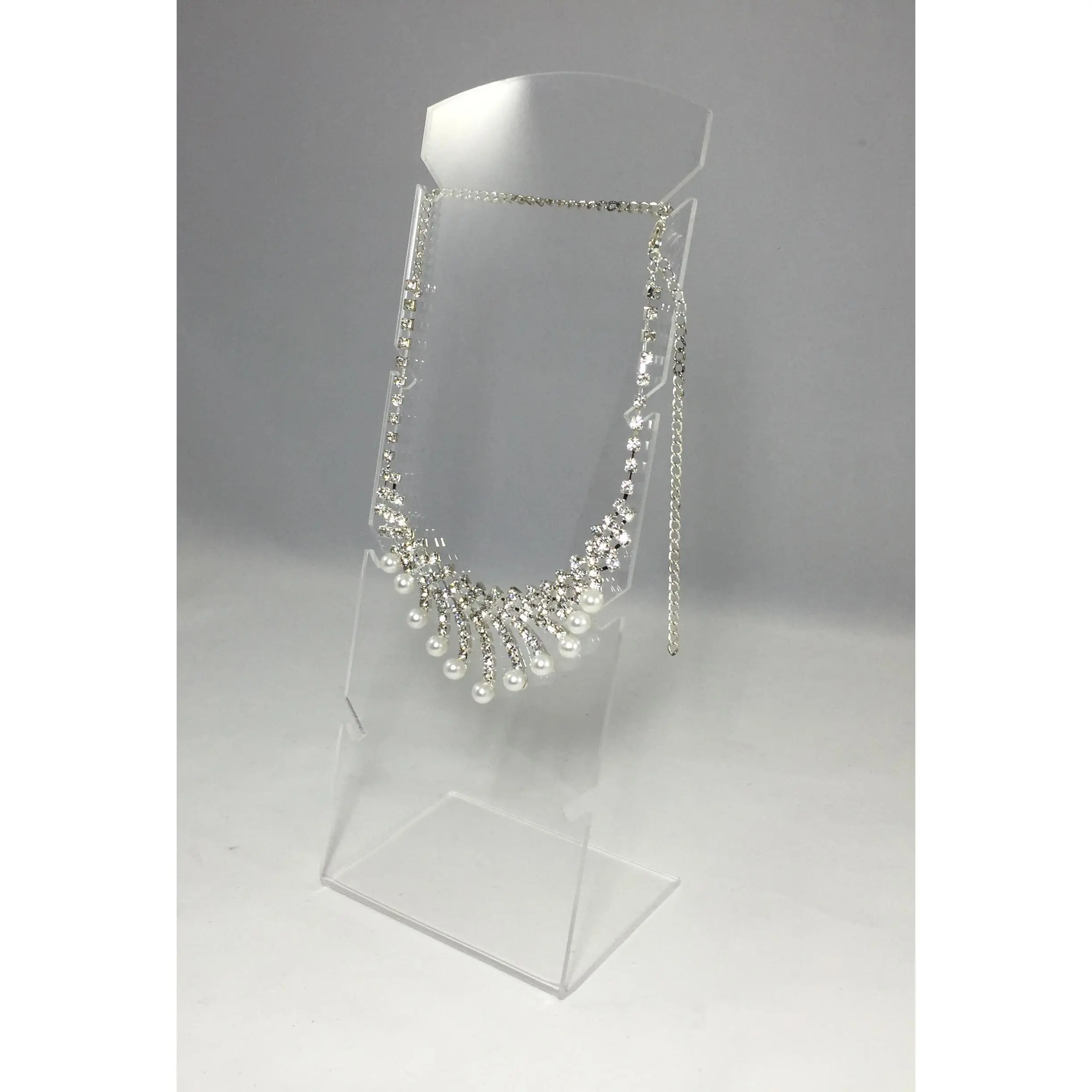 FixtureDisplays® Clear Acrylic Plexiglass Necklace Jewelry Stand Countertop Display 11620-8B 11620-8B
