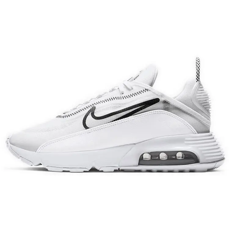 Nike Air Max 2090 White Black Retro Durable Low Top Casual Running Shoes Women's CK2612-100