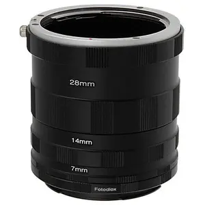 Fotodiox Macro Extension Tube Set for Canon EOS (EF, EF-S) Mount D/SLR Cameras for Extreme Close-up Photography