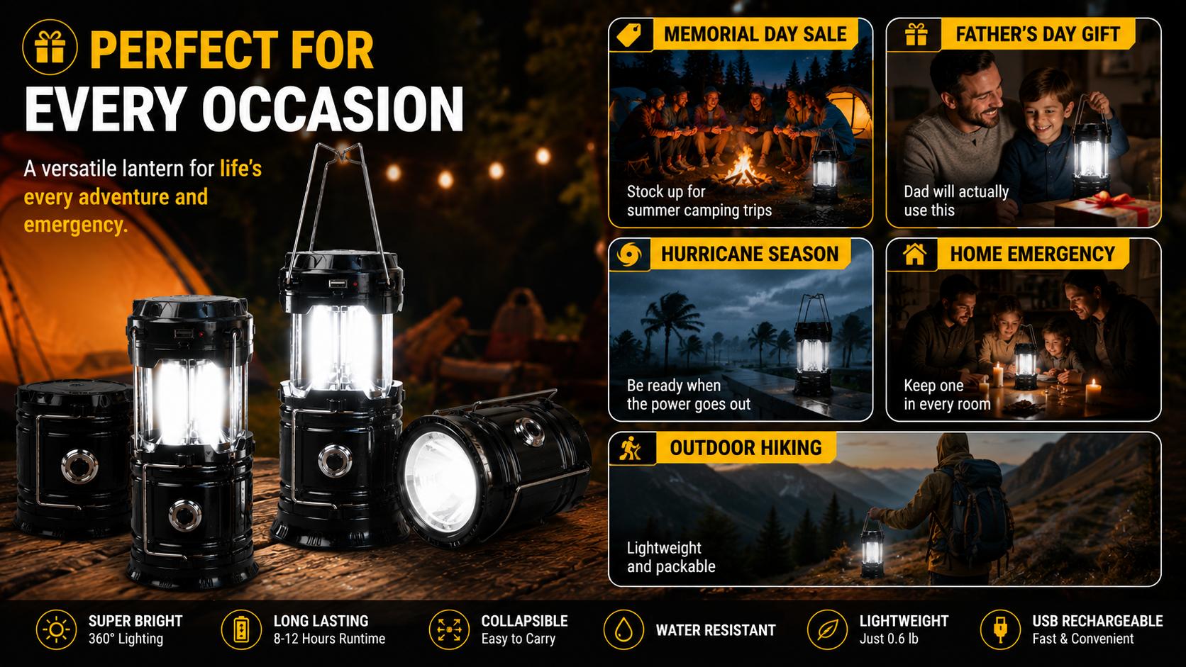 【TikTok Top Seller】4–8 Pack Collapsible LED Lanterns – Lightweight Waterproof Solar & USB Rechargeable Emergency Lanterns for Memorial Day Sale, Father’s Day Gift, Power Outages, Outdoor Camping, Hurricane Preparedness & Survival Gear 【TikTok Top Seller】4–8 Pack Collapsible LED Lanterns – Lightweight Waterproof Solar & USB Rechargeable Emergency Lanterns for Memorial Day Sale, Father’s Day Gift, Power Outages, Outdoor Camping, Hurricane Preparedness & Survival Gear